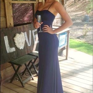 Vera Wang White collection: Navy gown